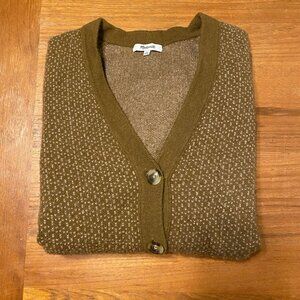 Madewell Bird's Eye Maysfield Cardigan Sweater in Coziest Yarn